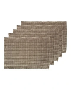 Ralph Placemat Set of 4 33x48cm Warm Stone