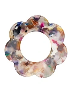 4pc Annabel Trends Napkin Rings Scallop Edge Gemstone 6cm Diameter Set