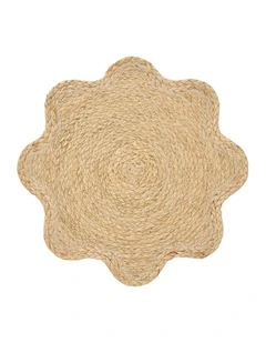 Annabel Trends Wavy Dining Table Placemat 100% Corn Husk Natural 39cm