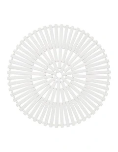 Annabel Trends Bamboo Table Placemat Round Home Decor White 37cm