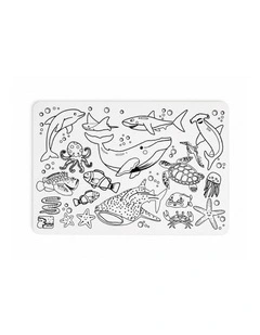 Koala Dream Reusable Silicone Drawing Mat Sea Animals With Markers Kids 3y 