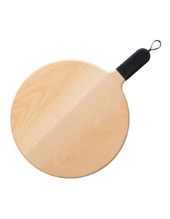 ZiiPa Sora Beech Wood Pizza Serving Board With Silicone Handle 31cm Charcoal