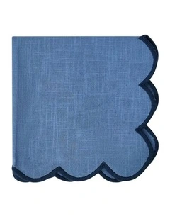 Sally Napkin 4pk 45x45cm Dusty Blue