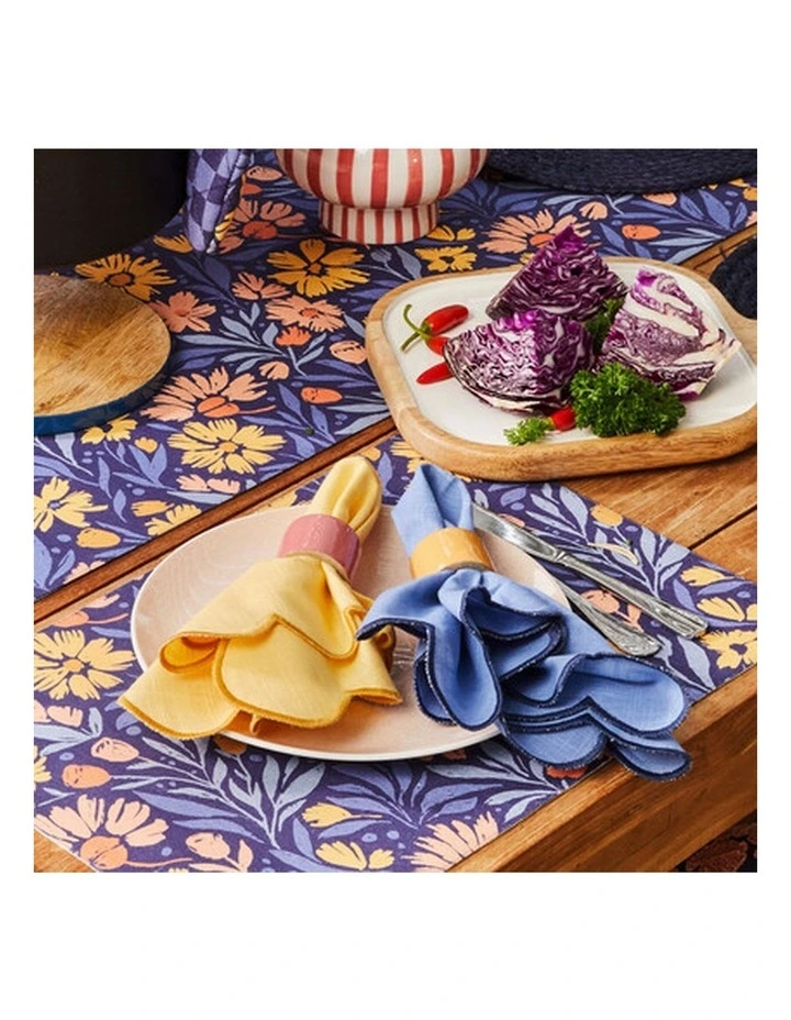 Sally Napkin 4pk 45x45cm Dusty Blue image 3