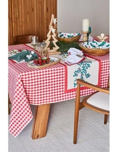Ginny Rectangle Tablecloth 150x270cm Dusty Red
