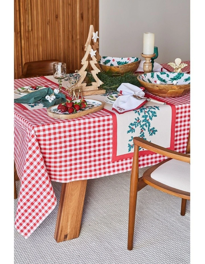 Ginny Rectangle Tablecloth 150x270cm Dusty Red image 1