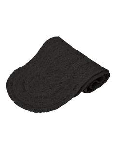 Madden Jute Runner Oval 37x180cm Black