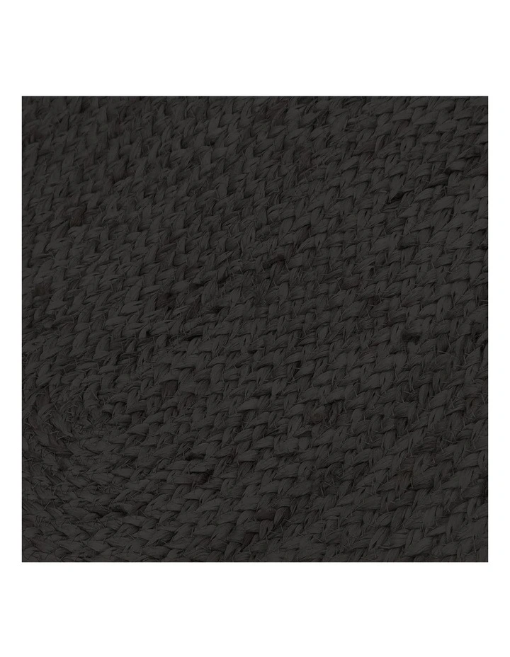 Madden Jute Runner Oval 37x180cm Black image 2