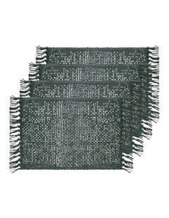Rowan Jute Placemat 4 pack 33x48cm Evergreen