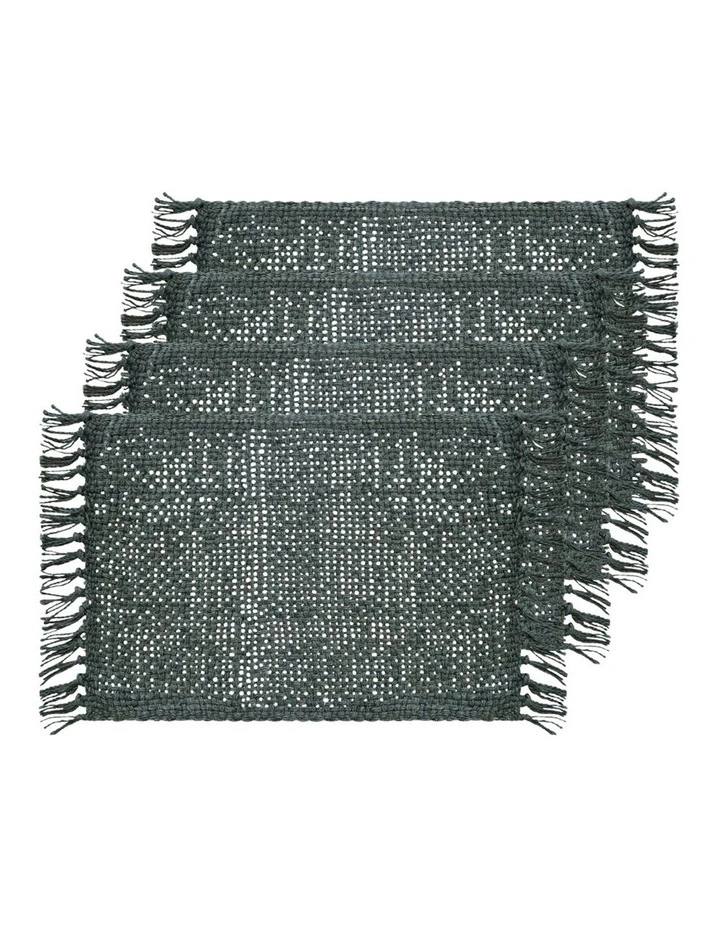 Rowan Jute Placemat 4 pack 33x48cm Evergreen image 1