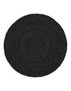 Madden Jute Placemat 4 Pack 35x35cm Black
