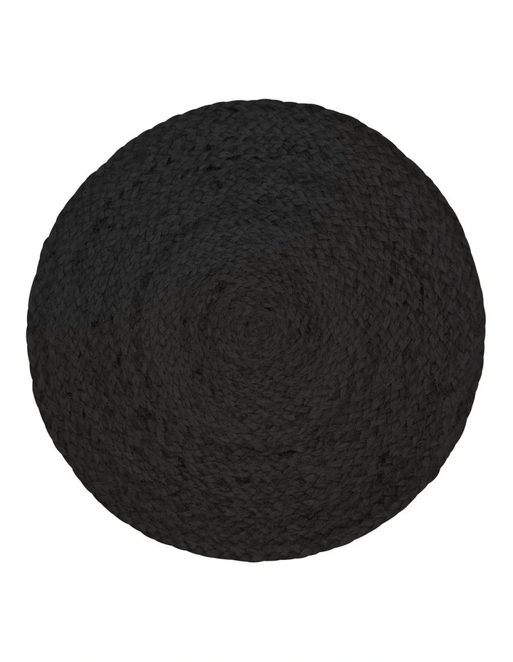 Madden Jute Placemat 4 Pack 35x35cm Black image 1