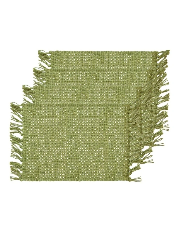 Rowan Jute Placemat 4 pack 33x48cm Bayleaf image 1
