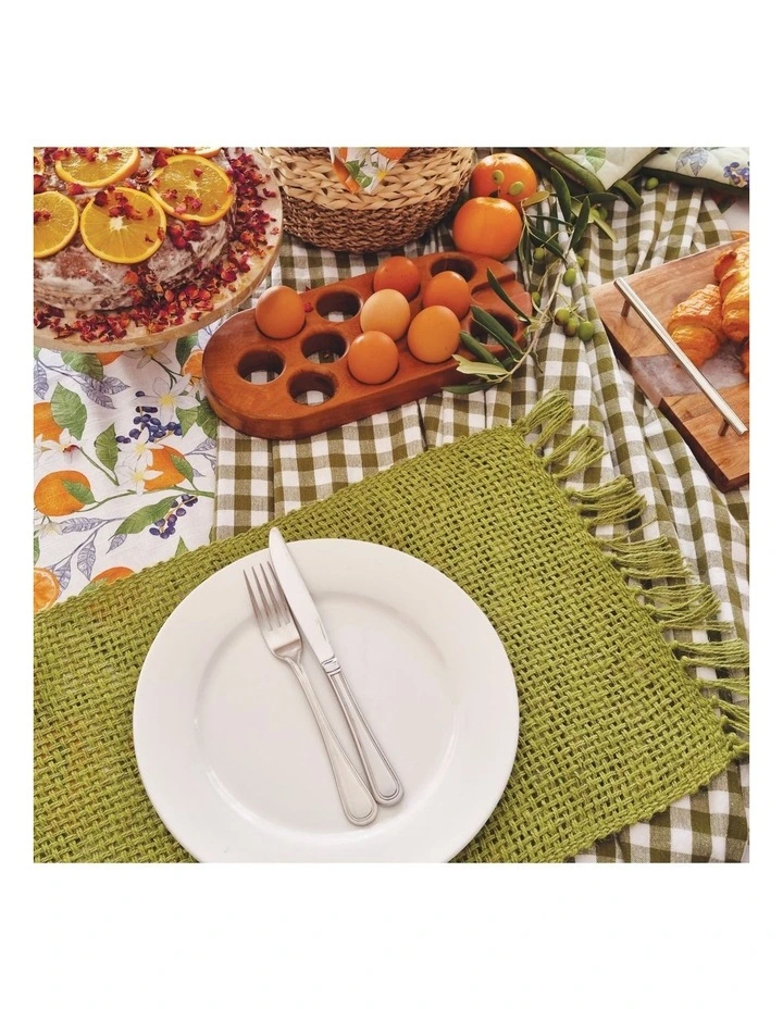Rowan Jute Placemat 4 pack 33x48cm Bayleaf image 2