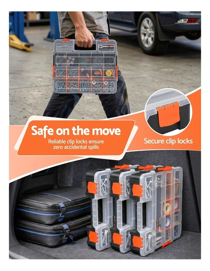 Tool Box Organizer For Small Parts 3 Pack in Multi image 6