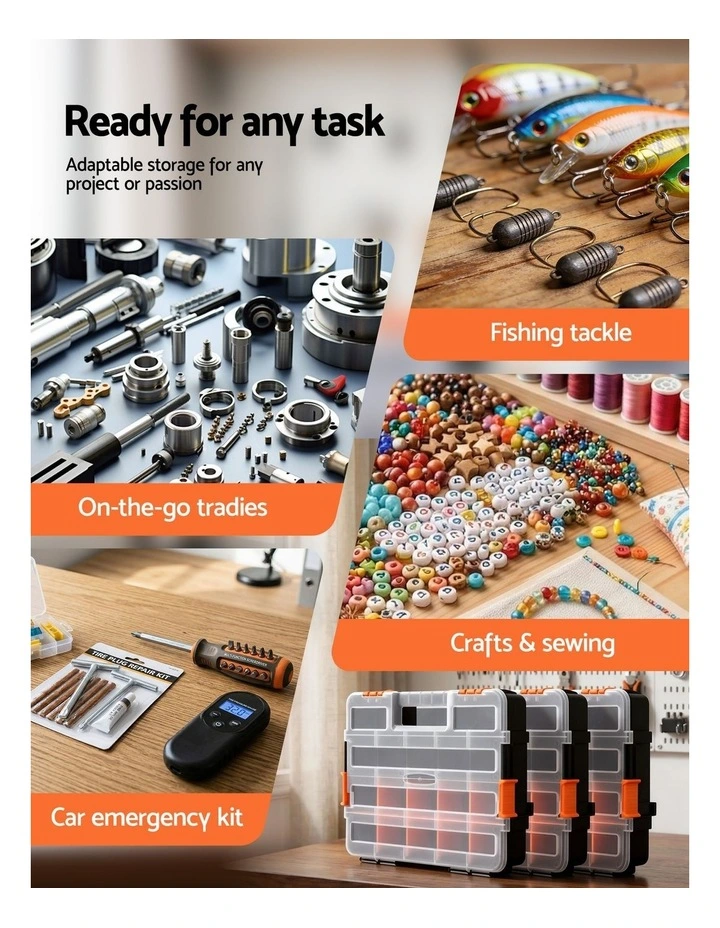 Tool Box Organizer For Small Parts 3 Pack in Multi image 7