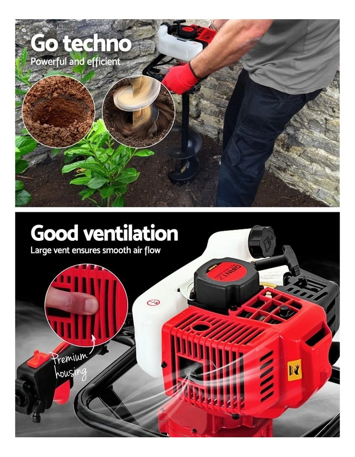 Petrol Post Hole Digger in Red image 4