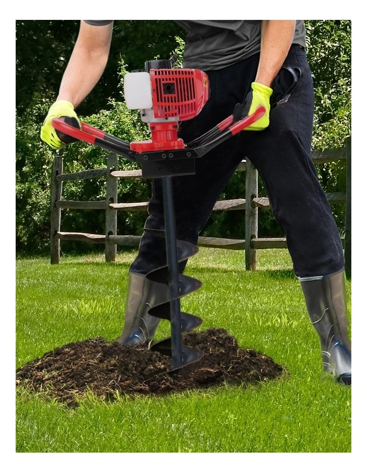 Petrol Post Hole Digger in Red image 3