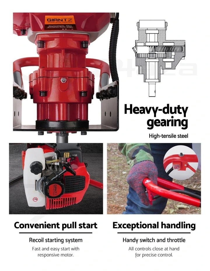 Petrol Post Hole Digger in Red image 5