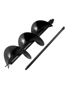Post Hole Digger Auger Drill Bit in Black