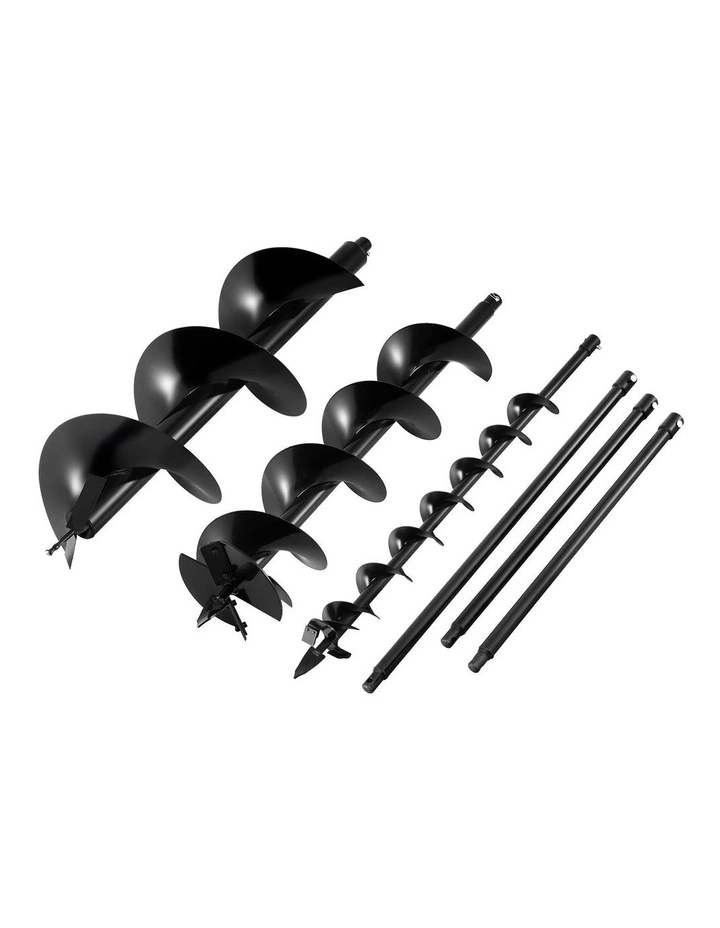 Post Hole Digger Auger Drill Bit Set in Black image 1
