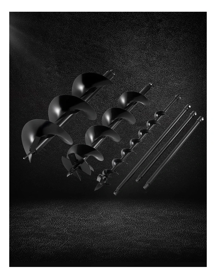 Post Hole Digger Auger Drill Bit Set in Black image 3
