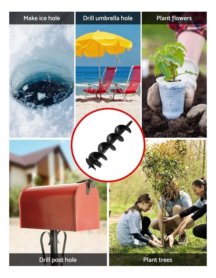 Post Hole Digger Auger Drill Bit Set in Black image 6