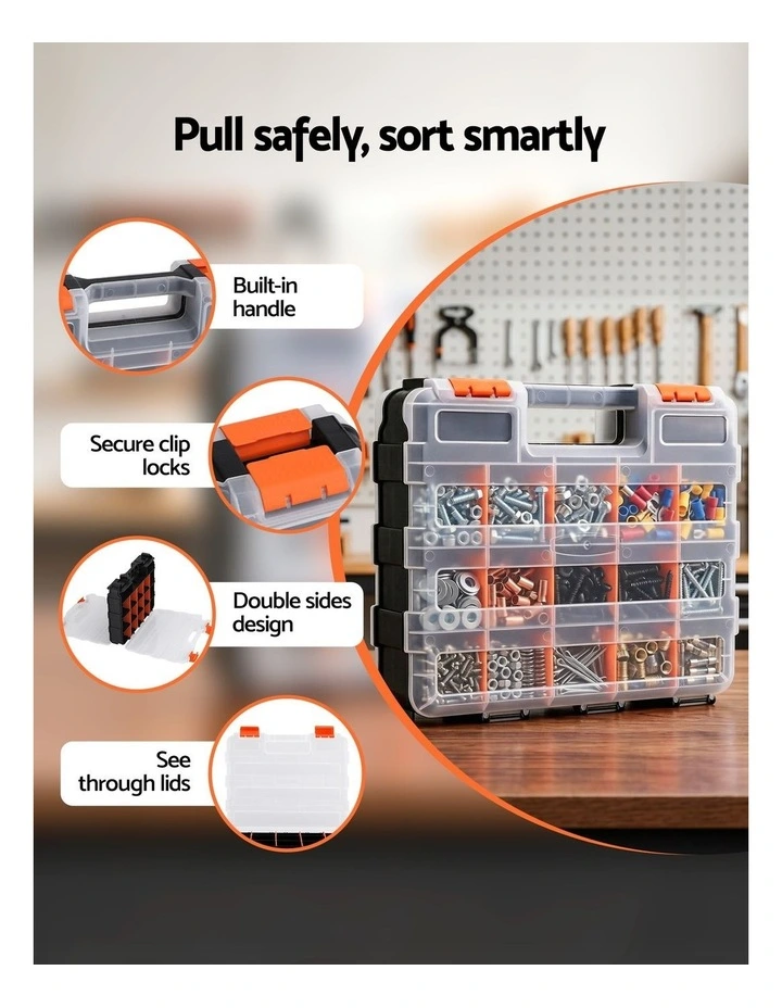 Double Sided Tool Box Organizer in Multi image 5
