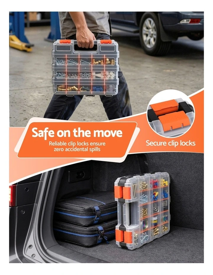 Double Sided Tool Box Organizer in Multi image 6