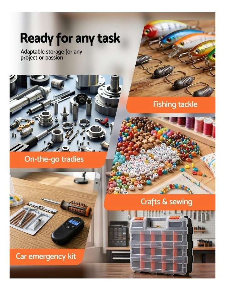 Double Sided Tool Box Organizer in Multi image 7