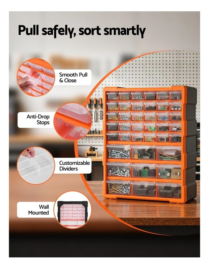 39-Drawer Tool Storage Cabinet in Multi image 5