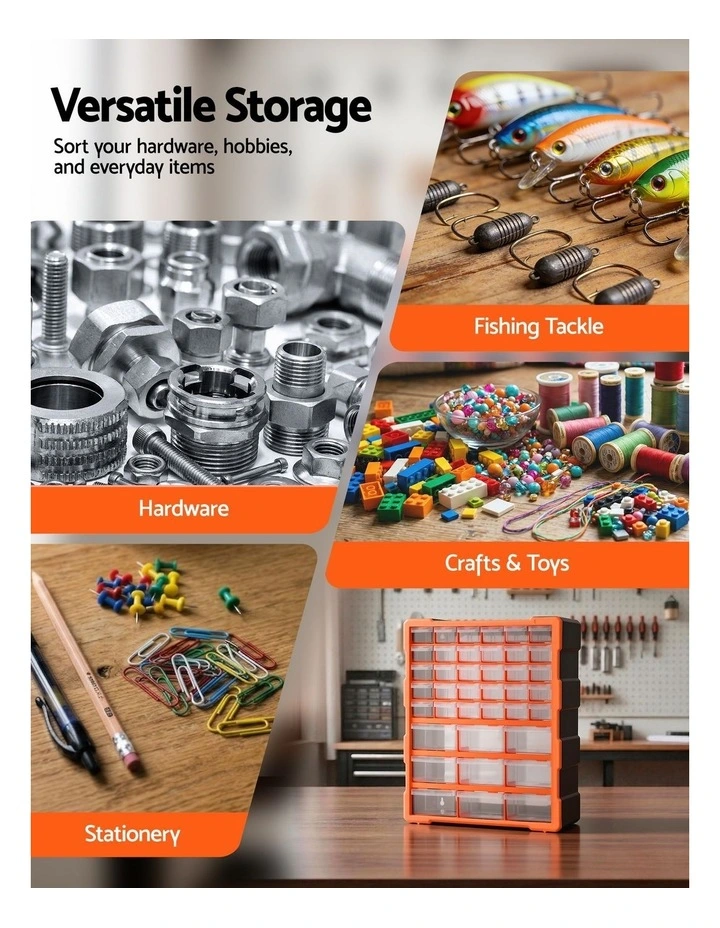 39-Drawer Tool Storage Cabinet in Multi image 7