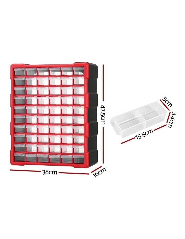 60-Drawer Tool Storage Cabinet in Multi image 4