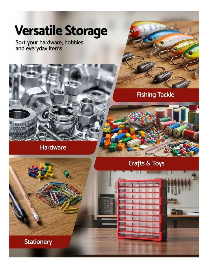 60-Drawer Tool Storage Cabinet in Multi image 7