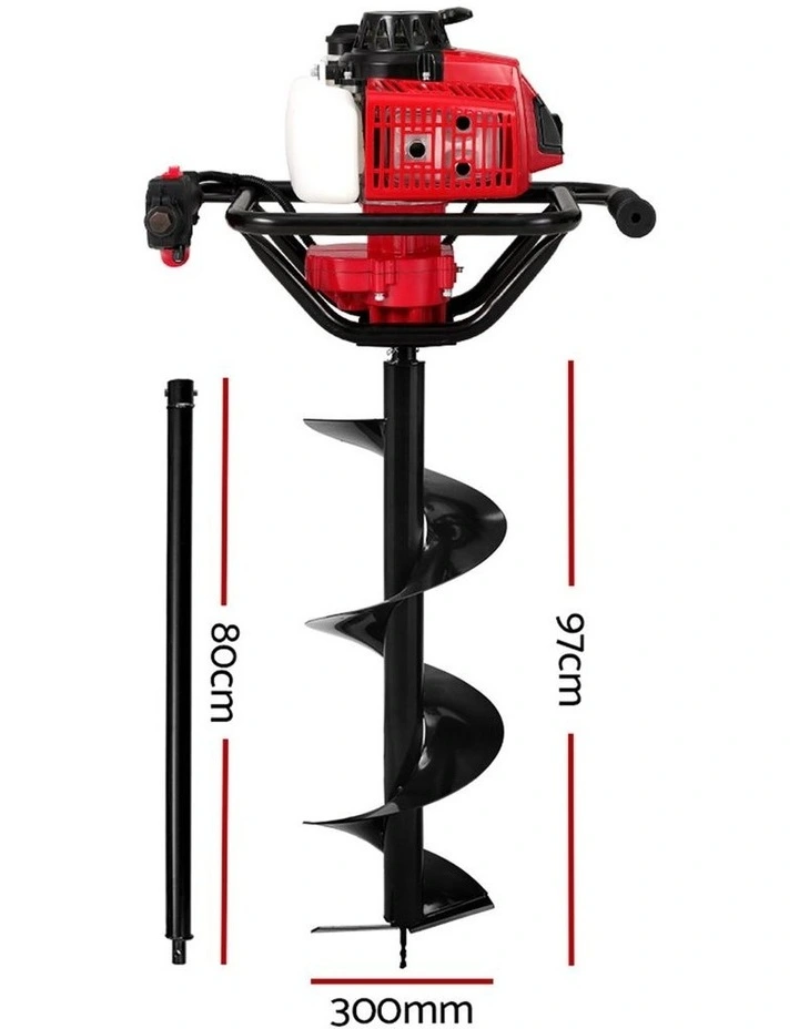 Petrol Post Hole Digger 300mm in Multi image 4