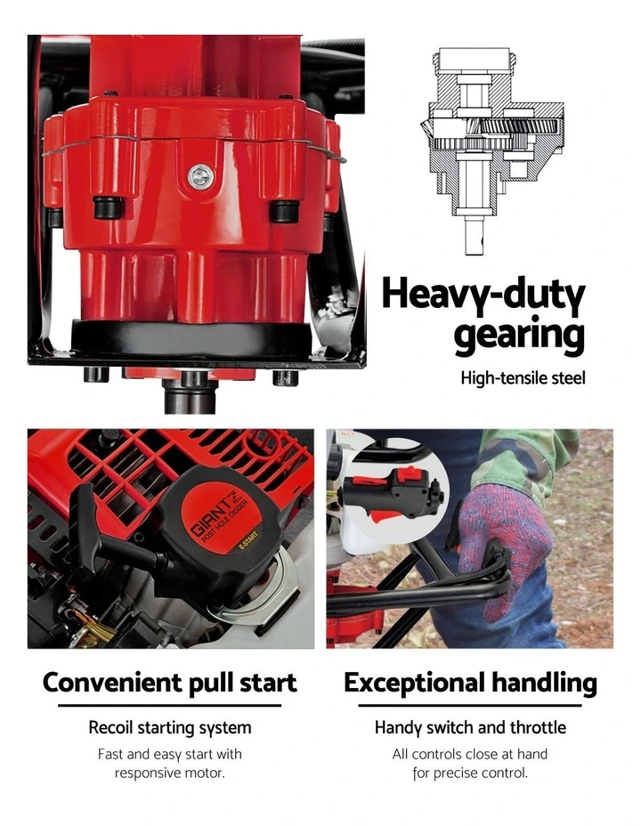 Petrol Post Hole Digger 300mm in Multi image 7