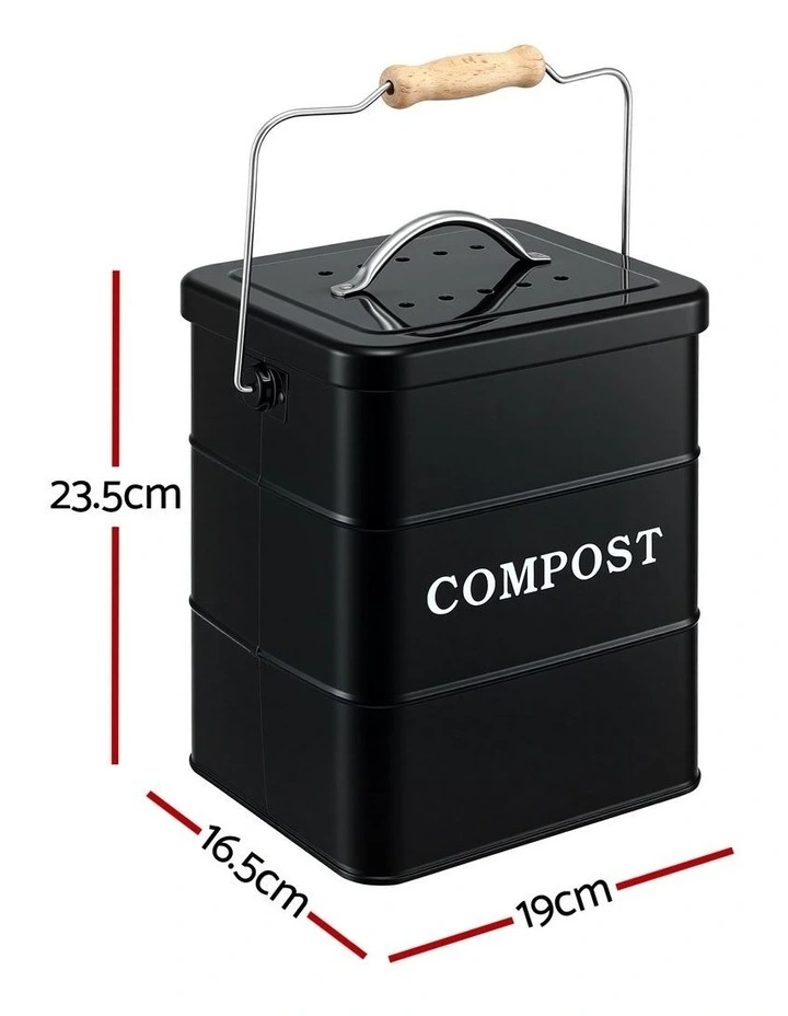 Compost Bin 5L in Black image 4