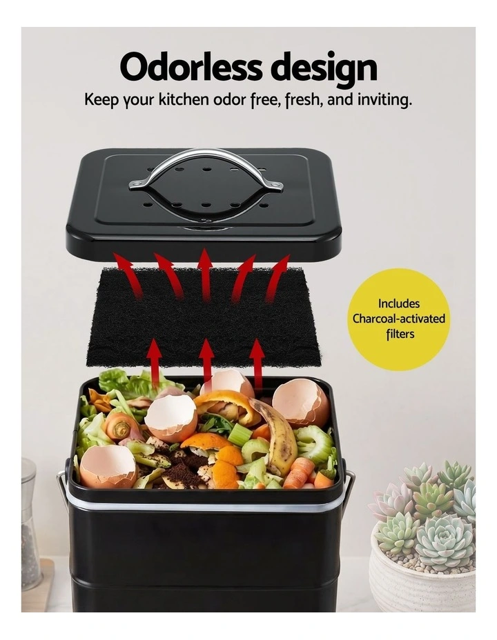 Compost Bin 5L in Black image 5