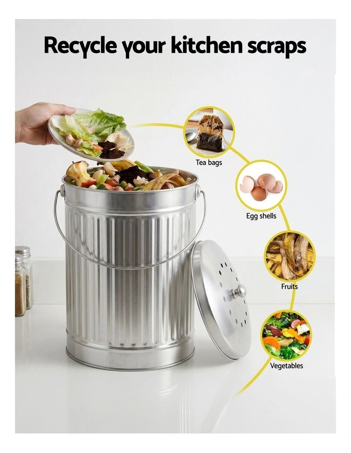 Compost Bin 6L in Silver image 7