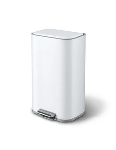 Cefito 40L Steel Pedal Bin Soft Close Lid White