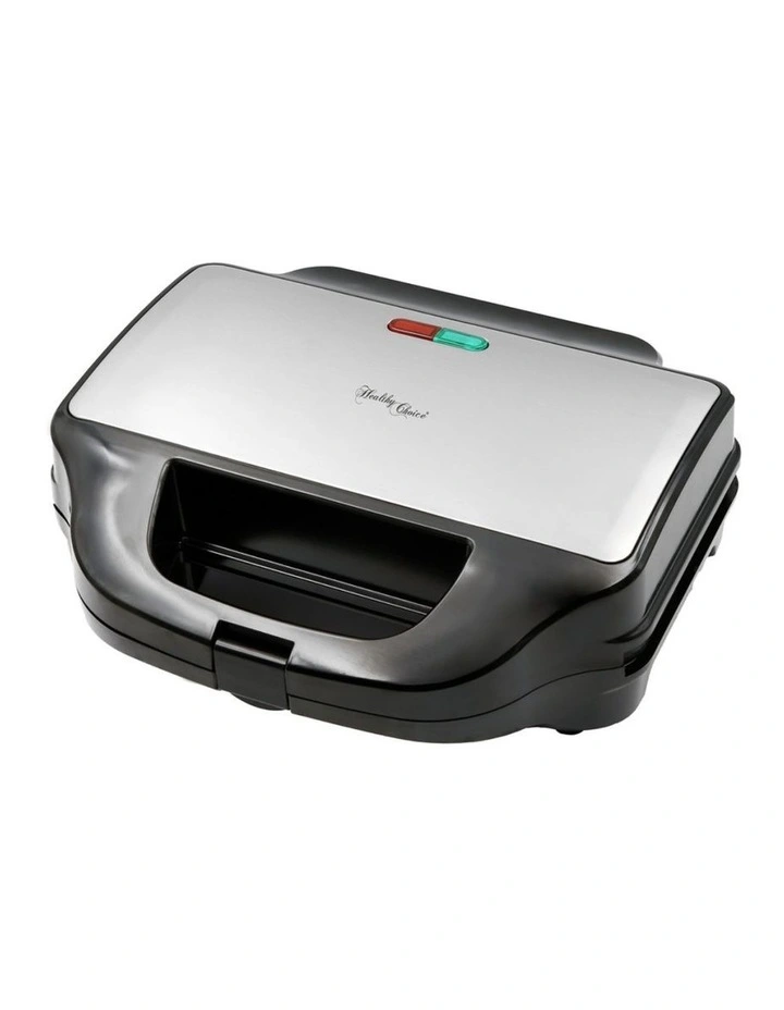 Sandwich Press With 3 Interchangeable Plates in Silver image 2