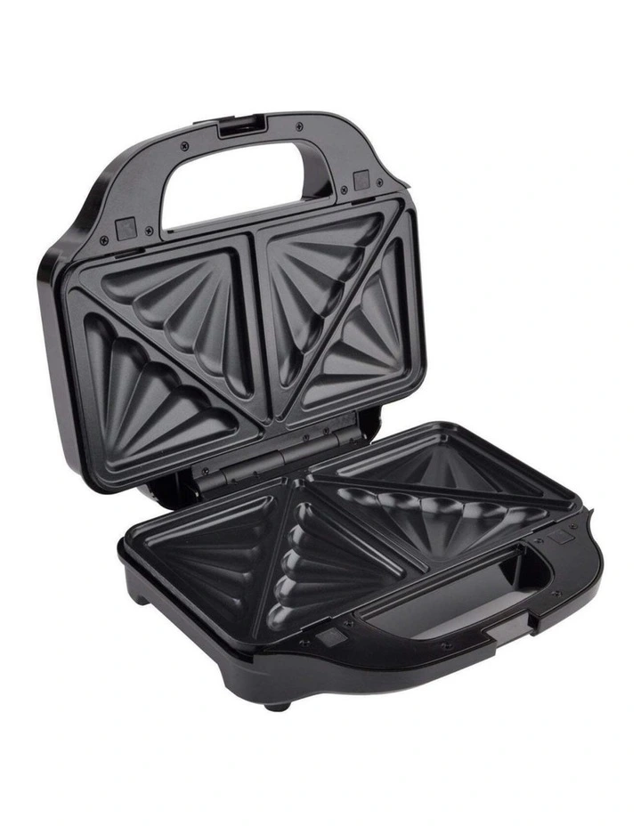 Sandwich Press With 3 Interchangeable Plates in Silver image 3