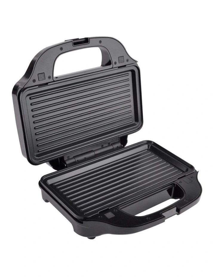 Sandwich Press With 3 Interchangeable Plates in Silver image 4