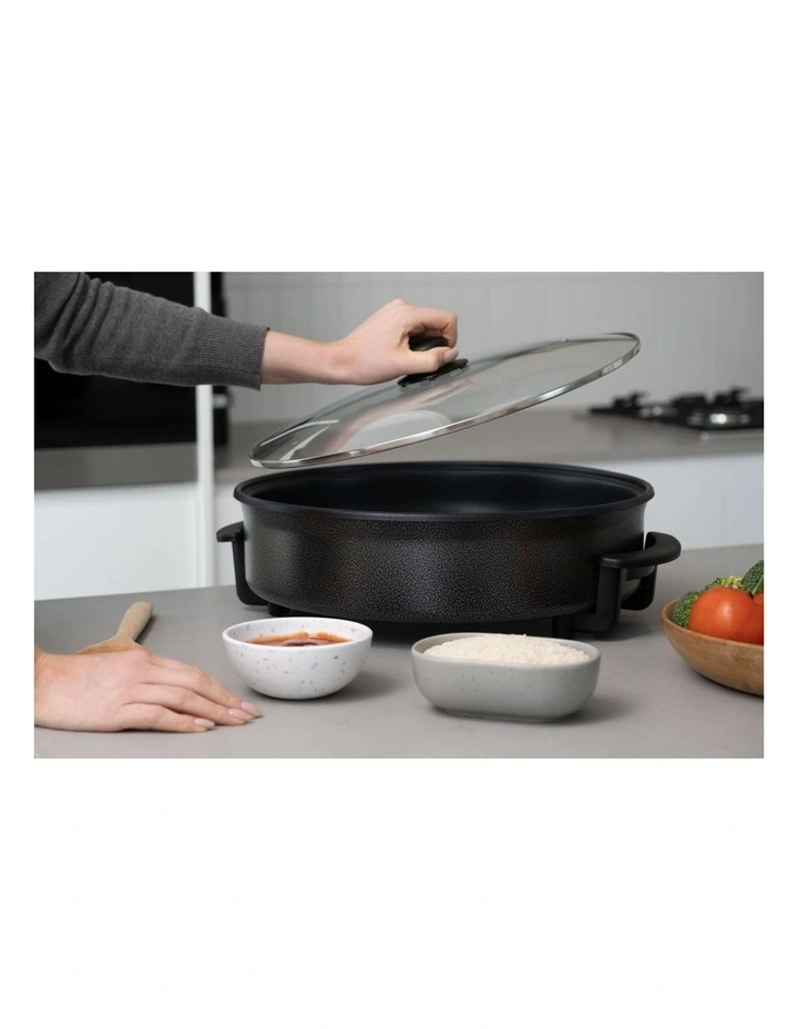 Non-Stick Electric Fry Pan 240C Max 38cm Diameter in Dark Grey image 6