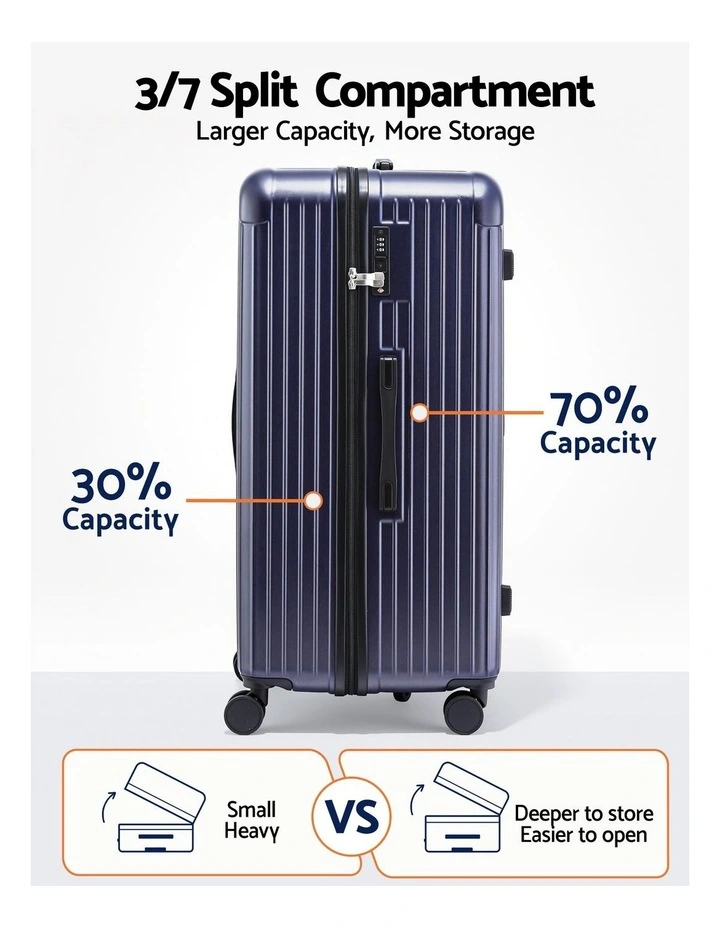 Trunk Luggage Suitcase 32 Inch in Deep Indigo image 5