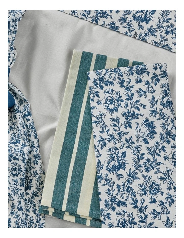 Floral Sonata Tea Towel 2 Pack in Blue image 7