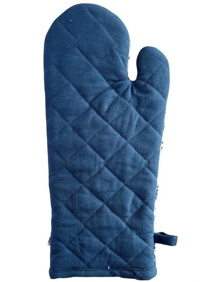 Floral Sonata Oven Mitt 2 Pack in Blue image 3