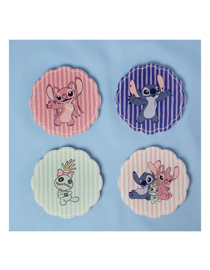 Stitch & Angel Ceramic Coasters Gift Set Of 4 in Multi image 2