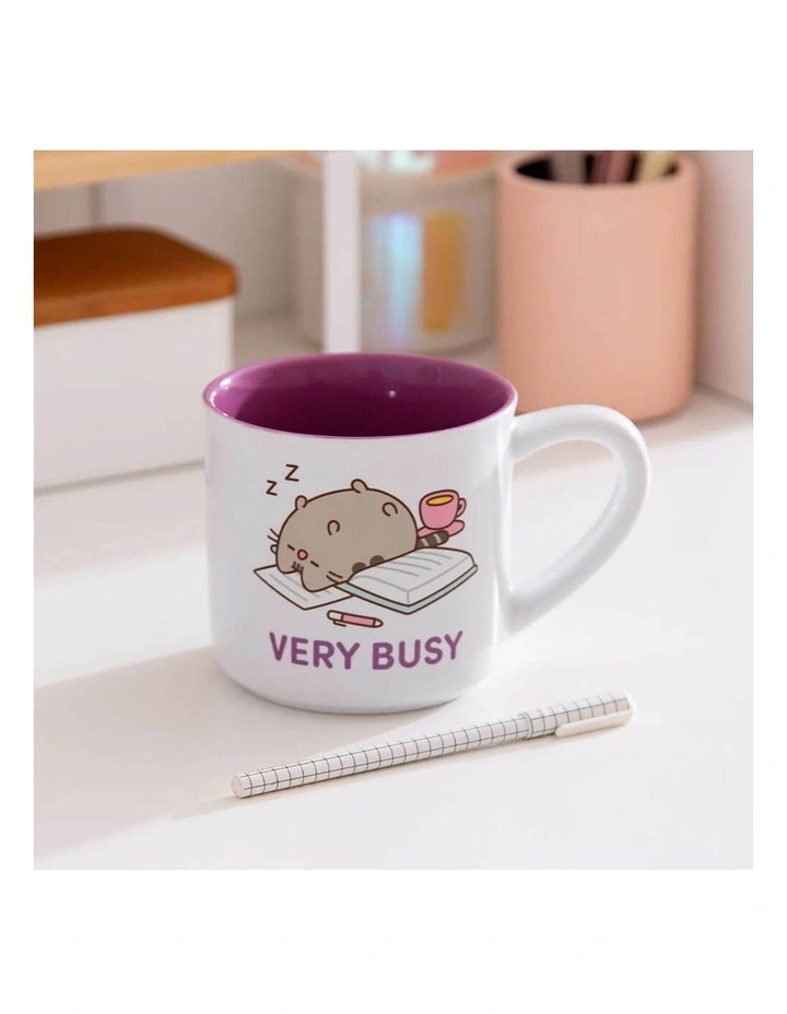 Stoneware I'm Busy Mug 11cm in Aqua image 2