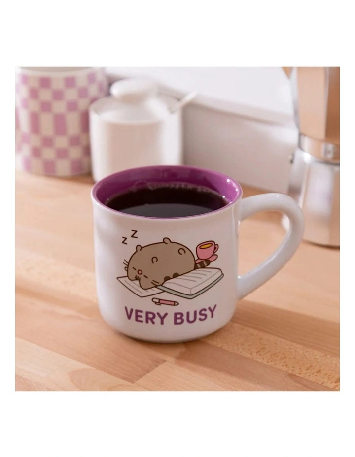 Stoneware I'm Busy Mug 11cm in Aqua image 3